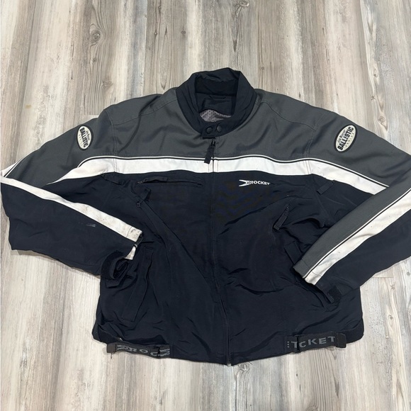 Joe Rocket Black and Gray Men's Jacket - Picture 1 of 8